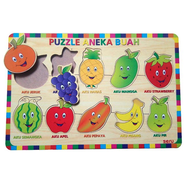 Puzzle Buah-buahan - Puzzle Aneka Buah | Kayu Seru