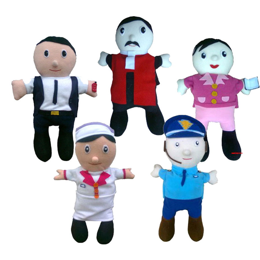 mainan edukatif boneka tangan profesi kayu seru mainan edukatif boneka tangan profesi kayu seru